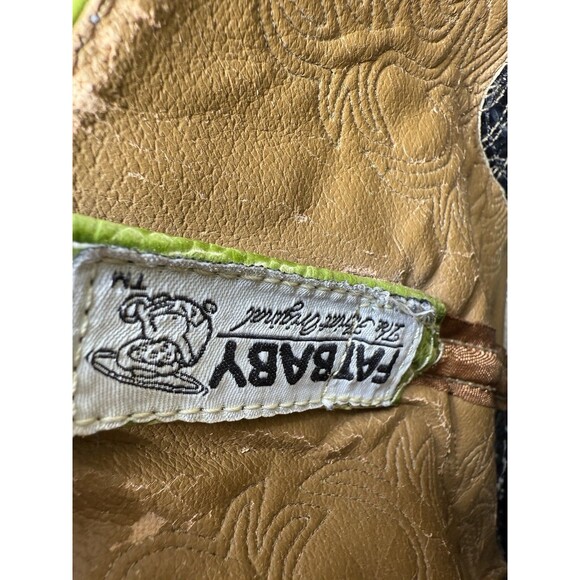 Ariat Fatbaby Green Croc & Blue Suede Western Cowgirl Boots 14746 Women’s Sz 8.5 - Picture 13 of 16